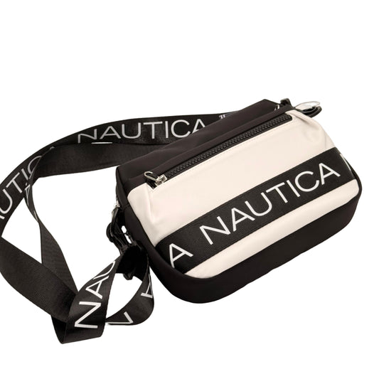 Nautica bag with strap on a light background