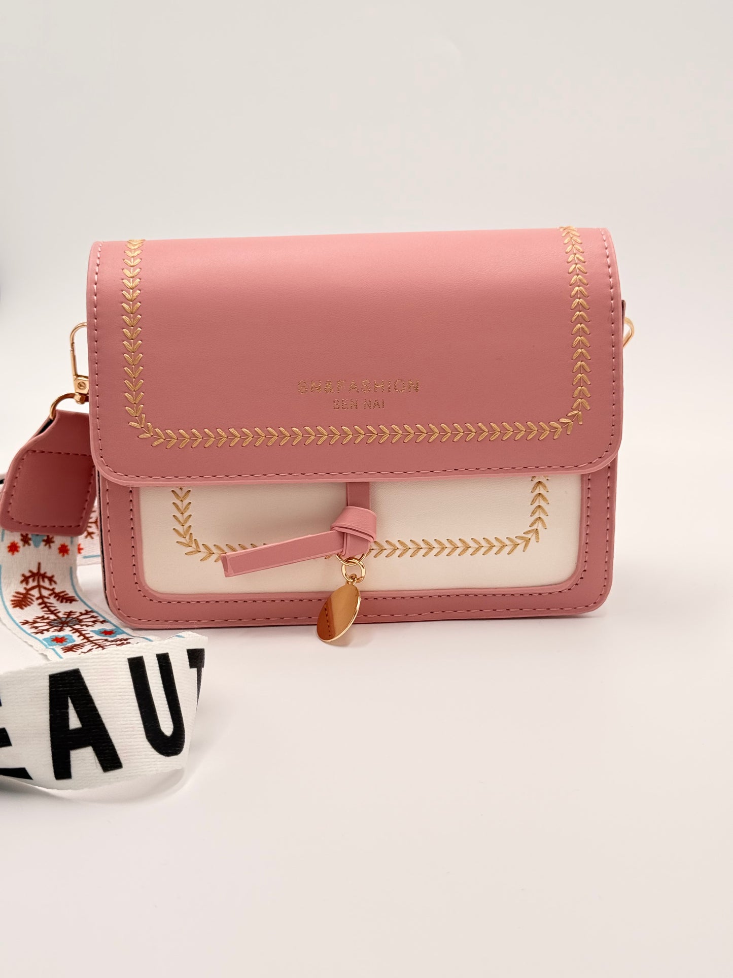 Beige pink small bag
