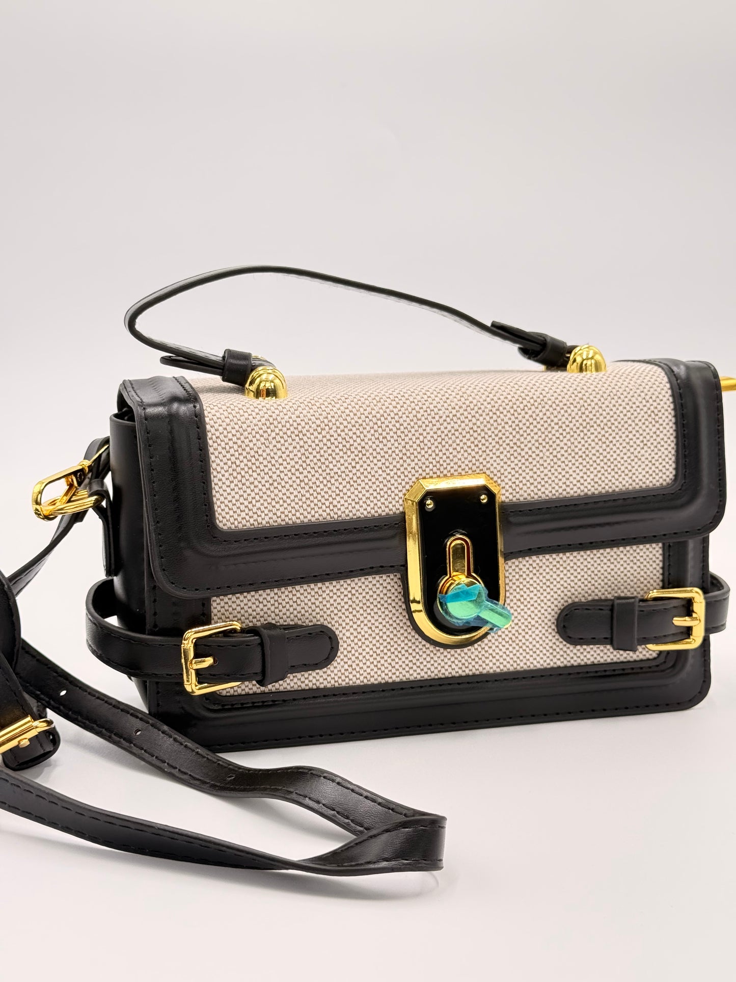 Beige Black small bag