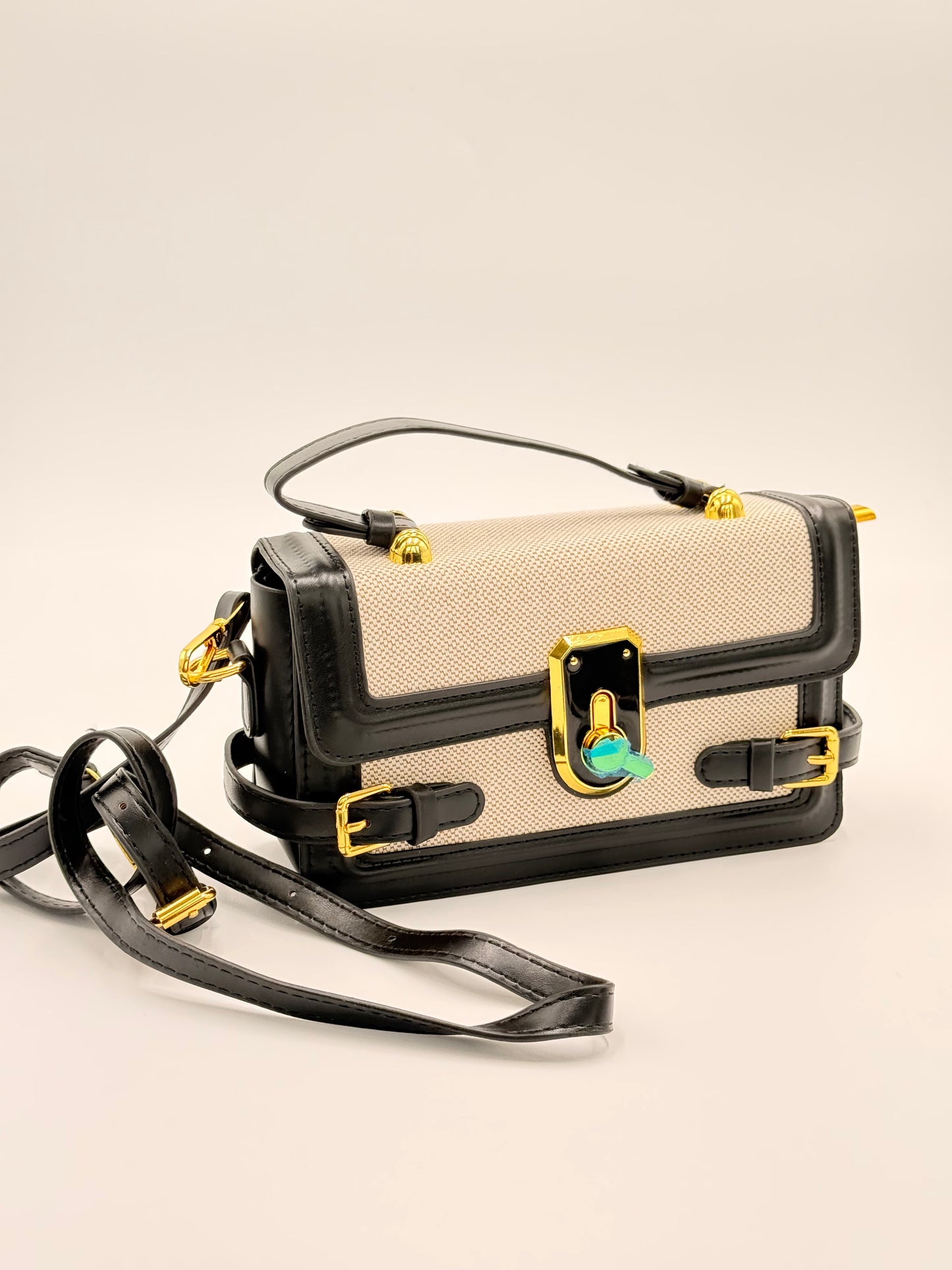 Beige Black small bag